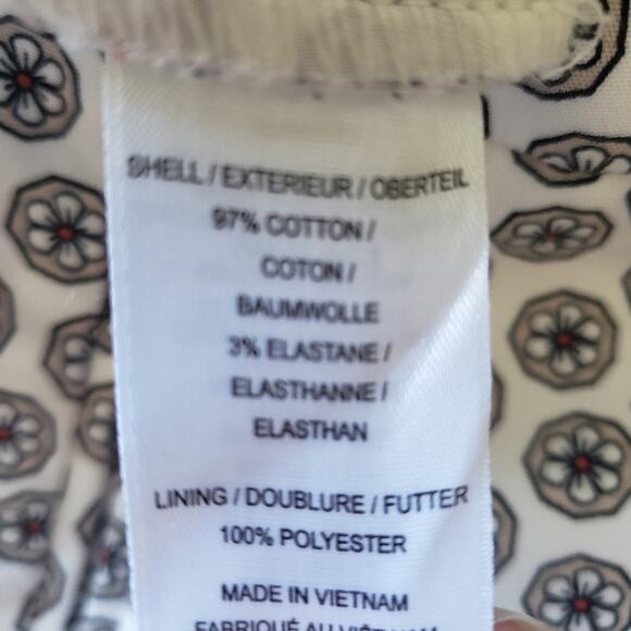 Adrianna Papell High Rise Floral Daisy Cropped Capris Stretch Pants Size 10 - Picture 8 of 11